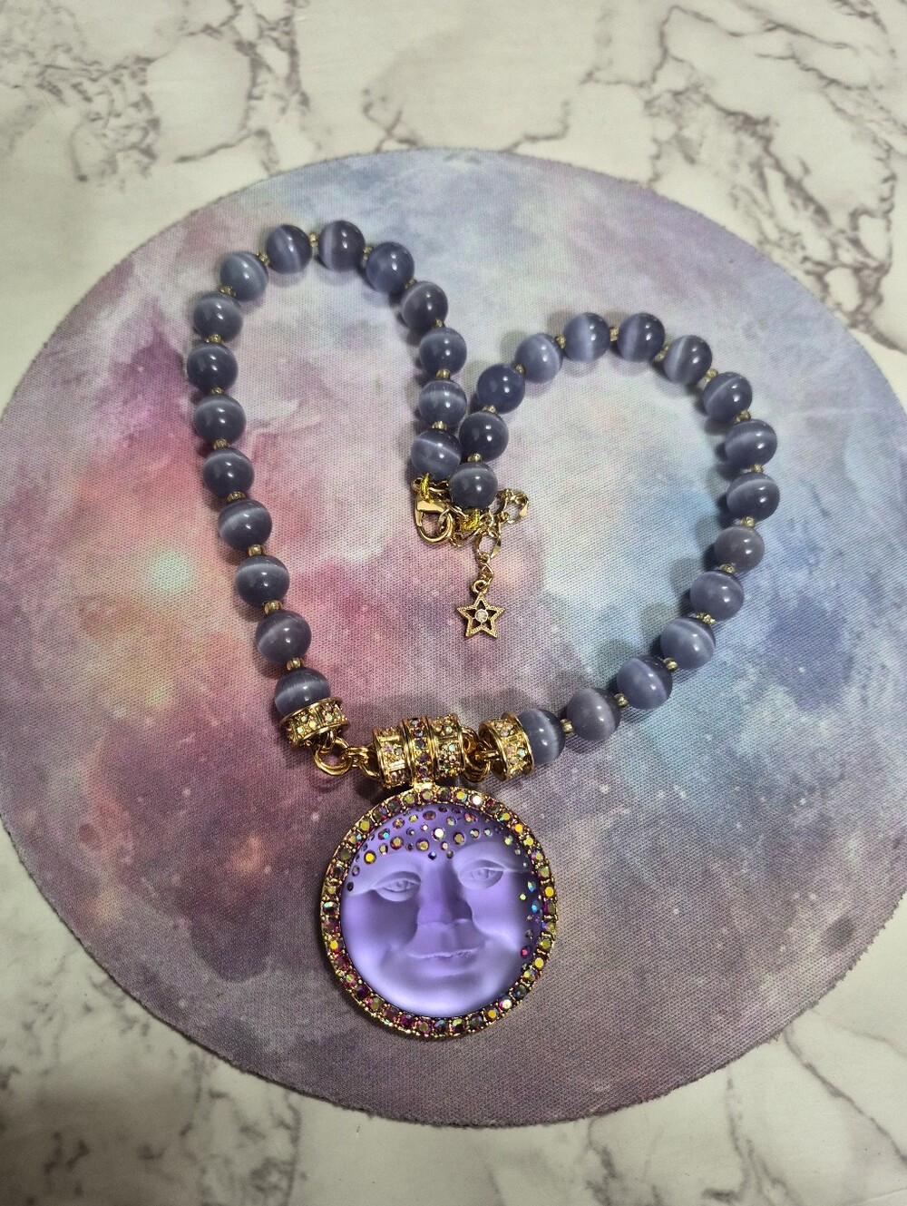 Kirks Folly Moon Face Necklace